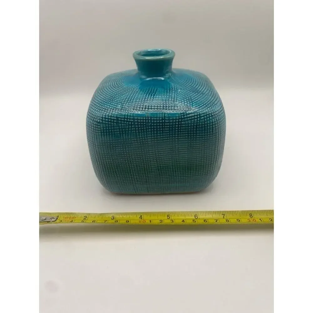 Threshold Teal Textured Ceramic Vase 5